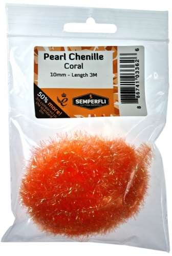 Semperfli Pearl Chenille 10mm Coral