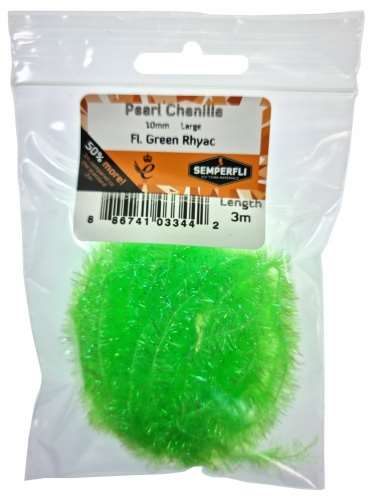Semperfli Pearl Chenille 10mm Fl Green Rhyac