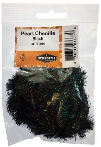 Semperfli Pearl Chenille 20mm XL Black