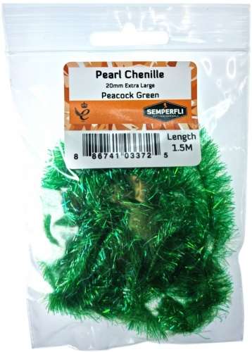 Semperfli Pearl Chenille 20mm XL Peacock Green
