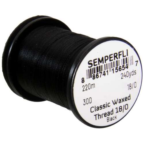 Semperfli Classic Waxed Thread 18/0 240 Yards Black
