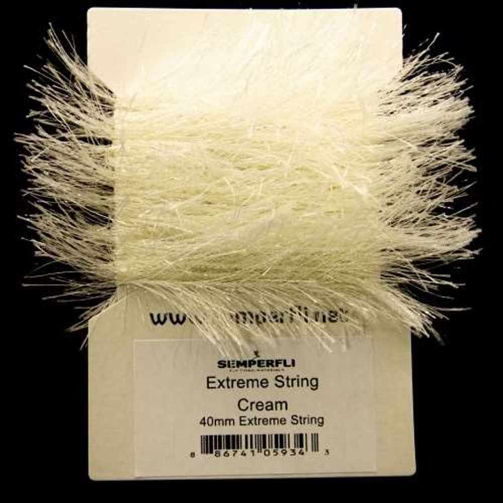 Extreme String 40mm Cream for Fly Tying from The Essential Fly