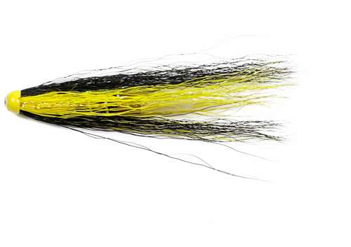 Caledonia Flies Black & Yellow Copper Tube 1'' Salmon Fishing Tube Fly