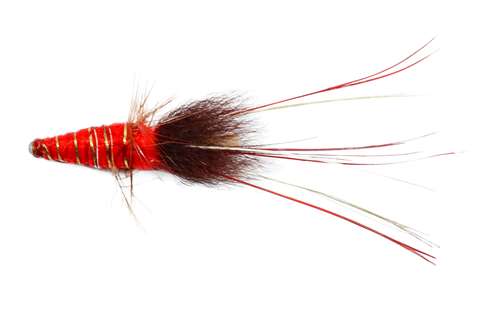 Caledonia Flies Red Francis Copper Tube 1/4'' Salmon Fishing Tube Fly