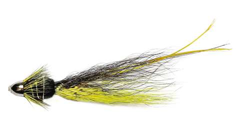 Caledonia Flies Super Snaelda Black & Yellow Conehead 12mm Salmon Fishing Tube Fly