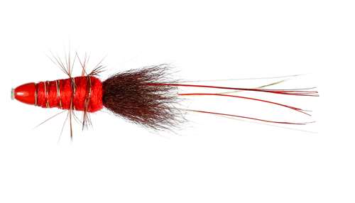 Caledonia Flies Red Francis Conehead 20mm Salmon Fishing Tube Fly