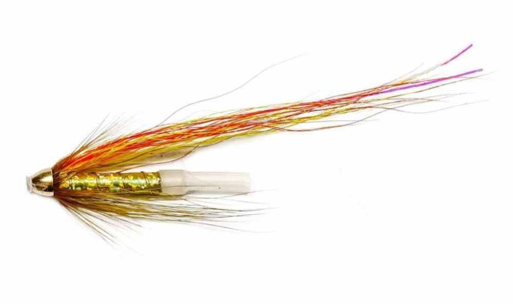 3 Mosche Da Salmone Tubo V Fly Silver Cascade Testa Conica 1-1.5 Pollici