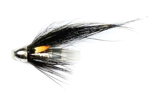 Caledonia Flies Silver Stoats Tail Jc Crimp Conehead 8mm Salmon Fishing Tube Fly