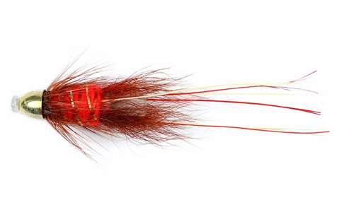 Caledonia Flies Red Francis Conehead 4mm Salmon Fishing Tube Fly