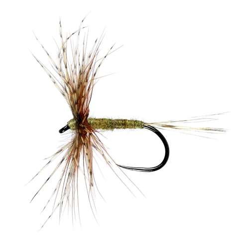 Caledonia Flies March Brown Jingler Hackled Dry Barbless #12 Fishing Fly