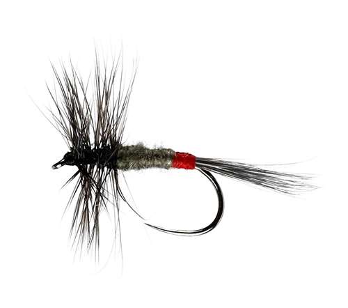 Caledonia Flies Iron Blue Dun Hackled Dry Barbless #14 Fishing Fly