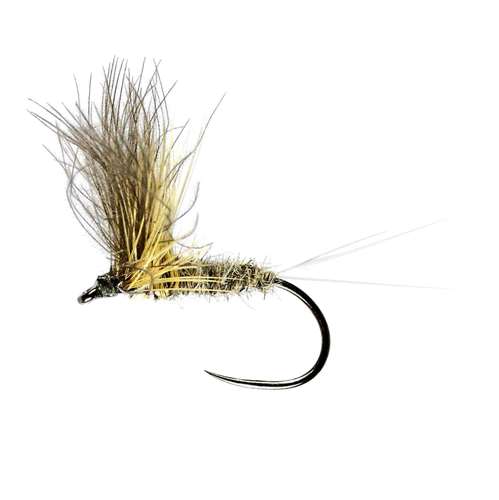 Caledonia Flies Grey Duster Cdc Winged Dry Barbless #14 Fishing Fly