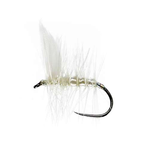 Caledonia Flies White Moth Winged Dry Barbless #14 Fishing Fly