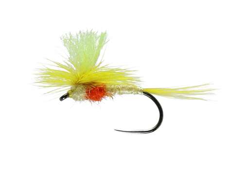 Caledonia Flies Parachute Yellow May Dry Barbless #12 Fishing Fly