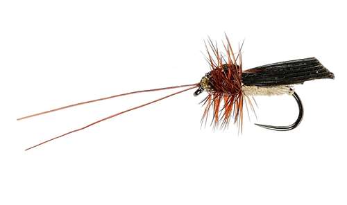Red Micro Caddis Dry Barbless #14