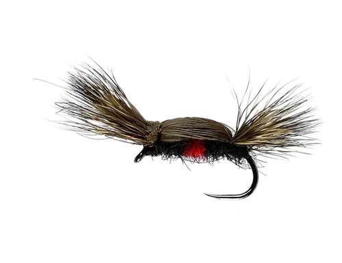 Caledonia Flies Double Humpy Bibio Dry Barbless #12 Fishing Fly