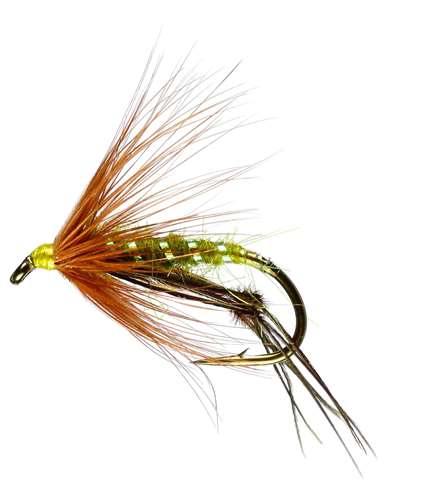 Caledonia Flies Olive Hopper #12 Fishing Fly Barbed Dry Fly