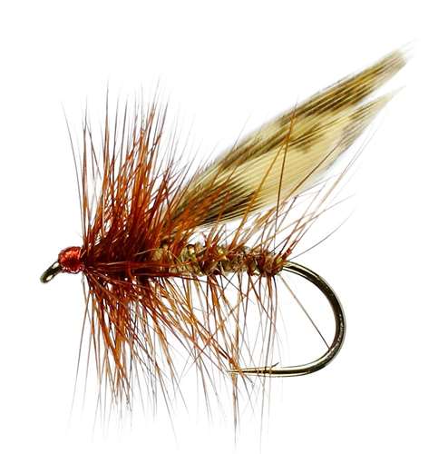 Caledonia Flies Brown Flag Sedge #12 Fishing Fly Barbed Caddis Or Sedge Fly