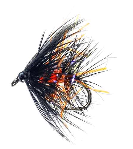 Caledonia Flies Orange Bibio Hackled Wet #12 Fishing Fly