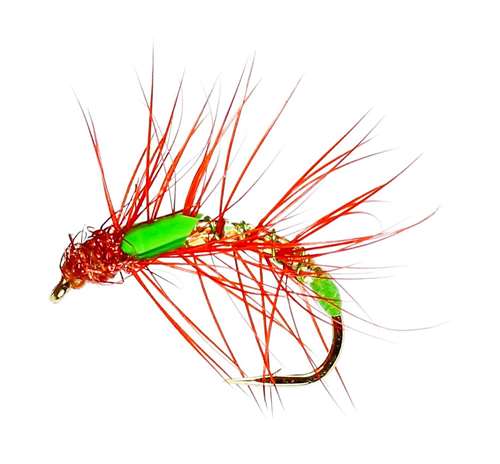 Caledonia Flies Orange Snatcher #12 Fishing Fly Barbed Nymph Fly