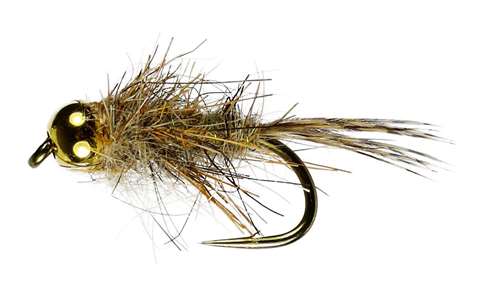 12 Barbless Gold Head & Standard Hares Ear Nymphs Fishing Flies Dragonflies