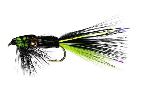 #10 3 x BARBLESS MONTANA black and green stonefly Trout Flies Nymph Fly Fishing