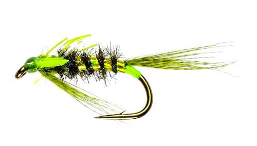 Caledonia Flies Uv Damsel Green Diawl Bach (Unweighted) #12 Fishing Fly