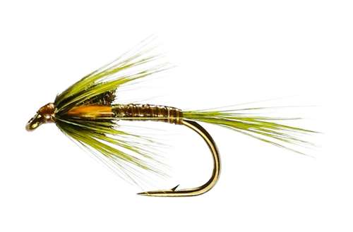 Caledonia Flies Cruncher Olive Flash (Unweighted) #12 Fishing Fly