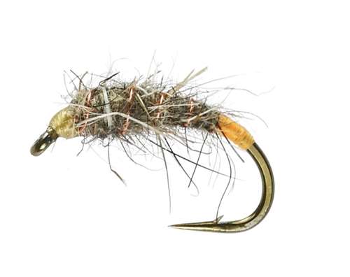 Caledonia Flies Orange Butt Hares Ear (Weighted) #12 Fishing Fly