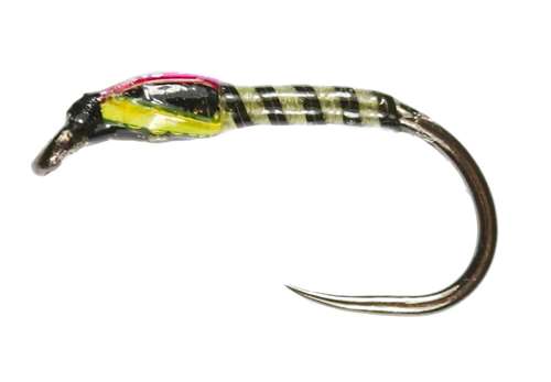 Caledonia Flies Yellow Owl Buzzer #14 Fishing Fly Barbed Buzzer or Chironomid Fly