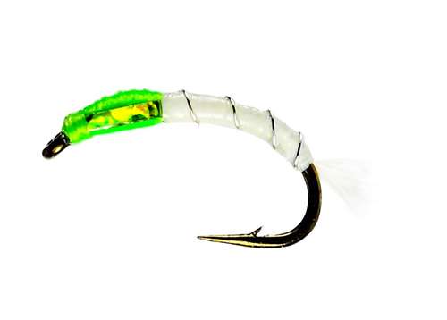 Caledonia Flies Ok-D Green Eyes #12 Fishing Fly Barbed Buzzer or Chironomid Fly