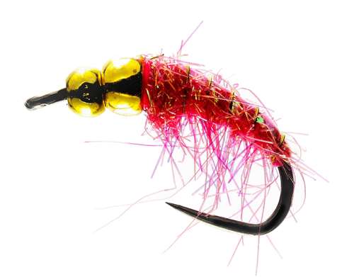 Caledonia Flies Pink Bomb Tung Bug Barbless #10 Fishing Fly