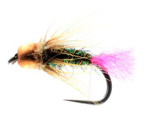 Caledonia Flies Pink Tag Tung Bug Barbless #16 Fishing Fly