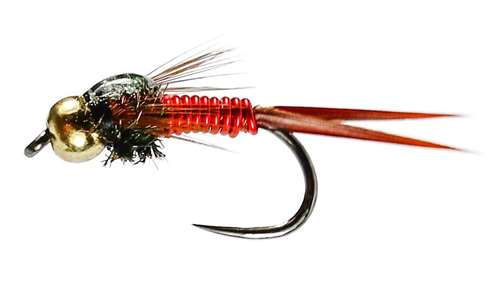 Caledonia Flies Copper John Red Barbless #14 Fishing Fly