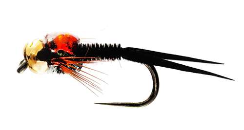 Caledonia Flies Copper John Black Barbless #14 Fishing Fly