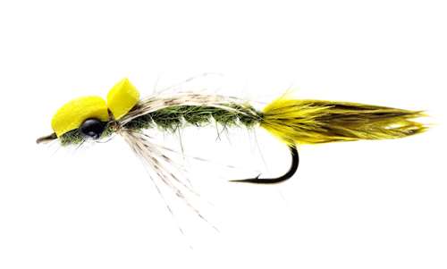 4 V Fly Size 12 Ultimate Super Gold Bead Olive Damsel Nymph Trout Flies 