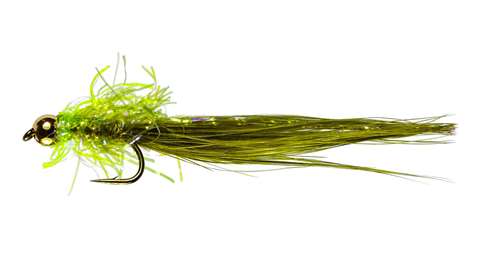 Caledonia Flies Green Bead Damsel Olive #10 Fishing Fly