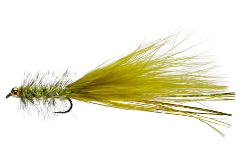 Caledonia Flies Olive Humungous #10 Fishing Fly Barbed Nymph Fly