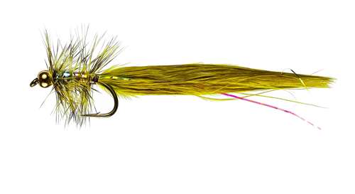 Caledonia Flies Olive Dancer #10 Fishing Fly Barbed Nymph Fly