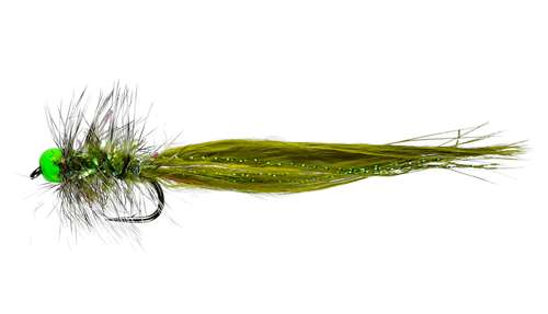Caledonia Flies Green Damsel Hotty #8 Fishing Fly Barbed Nymph Fly