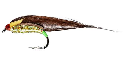 Caledonia Flies Brown Zonker #10 Fishing Fly Barbed Lure or Streamer Fly