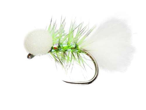 Caledonia Flies White Humi Booby Barbless #10 Fishing Fly