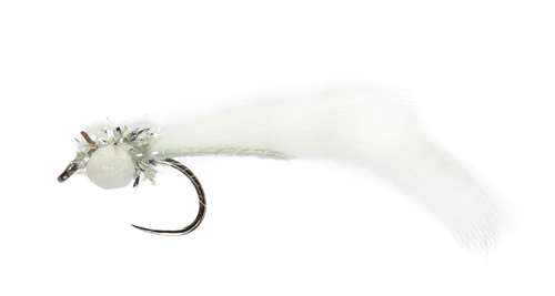 Caledonia Flies White Fry Booby Barbless #10 Fishing Fly