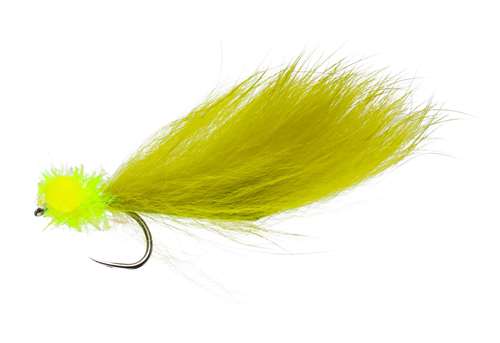 Caledonia Flies Olive Fry Booby Barbless #10 Fishing Fly