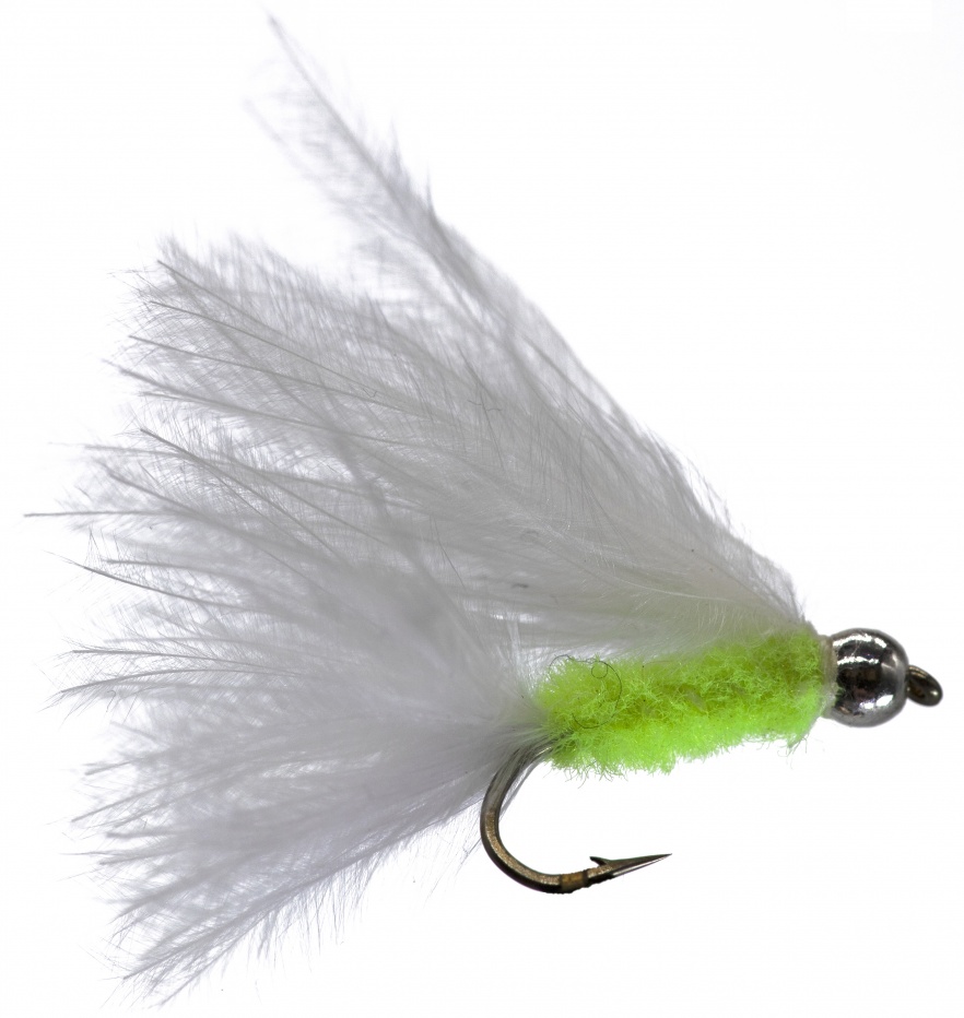 Trout Flies Size 10 Cats Whiskers 12 x Tungsten Bead Zonker Cats Fly Fishing