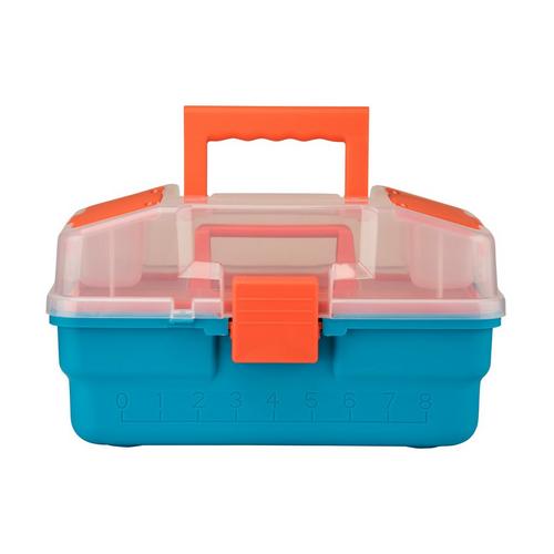 Pink Fishing Gear Shakespeare Cosmic Kids Tackle Box - Pink Storage With  27-Piece Fishing Kit (Floats, Hooks, Lures) Beginner Tackle Set For Children