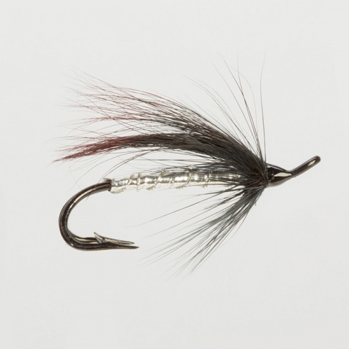 The Essential Fly Silver Stoat Double Salmon Salar Double Hook Fishing Fly