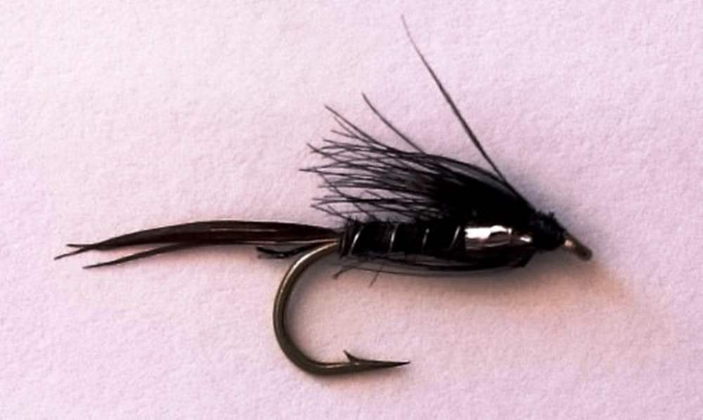 The Essential Fly Black & Silver Blank Buster Cruncher Fishing Fly