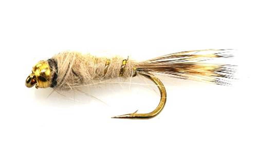 The Essential Fly Bead Head Gold Ribbed Hares Ear Grhe Rough Body Cream Fishing Fly