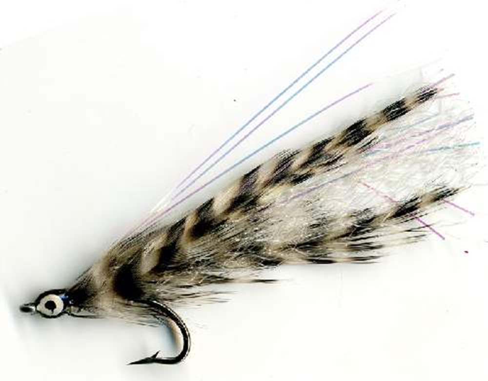 The Essential Fly Bass White Fishing Fly Size 2-0 (Barbed Hook)